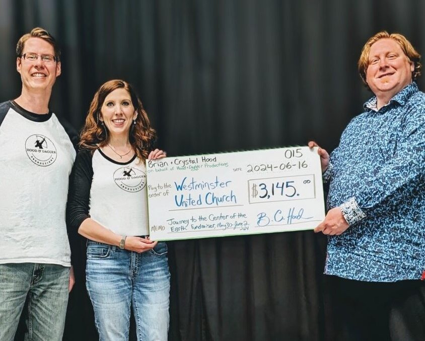 Over $3,000 given to the Westminster United Church roof repair fund