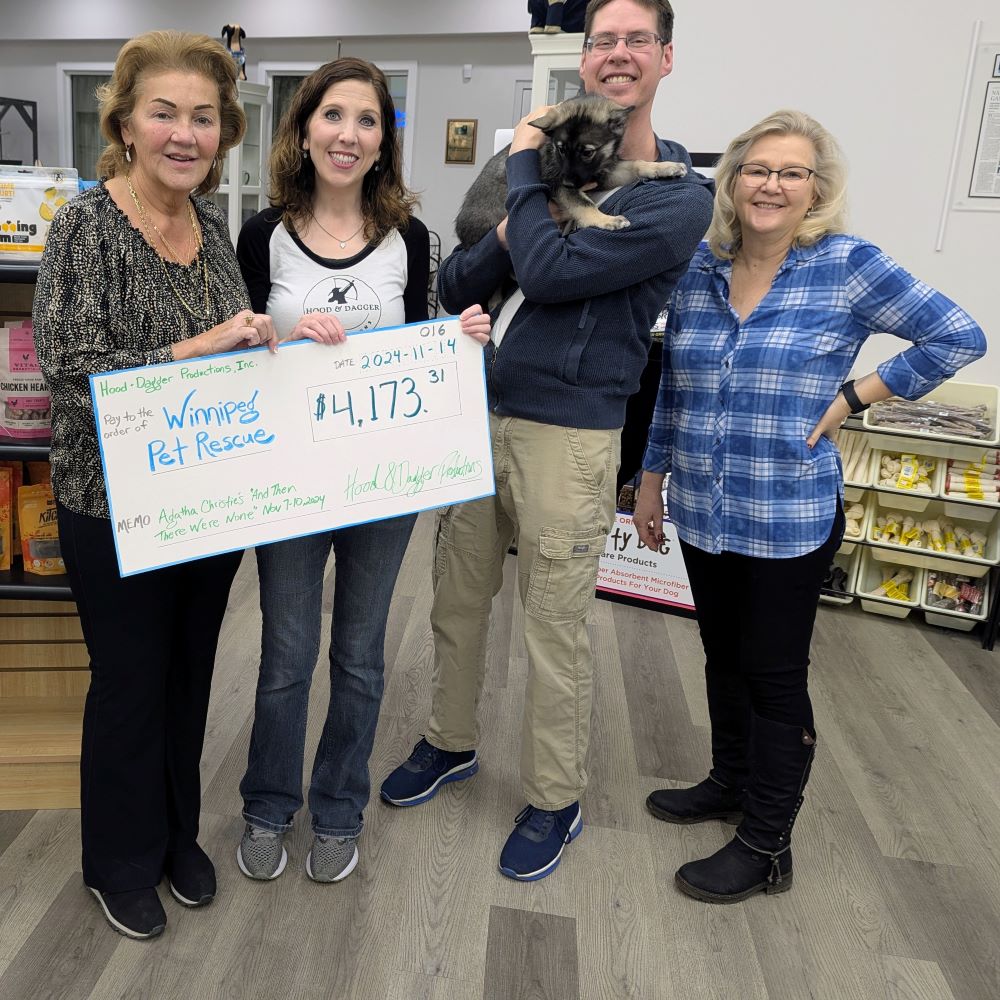 Over $4,100 given to Partner Charity Winnipeg Pet Rescue